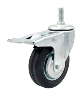 1 rueda giratoria con freno con placa , ø 75 mm, peso max. 60 Kg