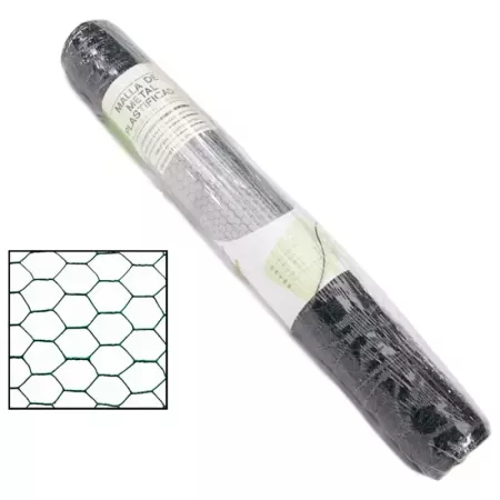 Tradineur - Rollo de malla metálica galvanizado, hexagonal, valla, cierre de alambre, cercar jardín, gallinero, finca, alta resi
