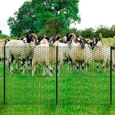 Tradineur - Rollo de malla metálica galvanizado, hexagonal, valla, cierre de alambre, cercar jardín, gallinero, finca, alta resi