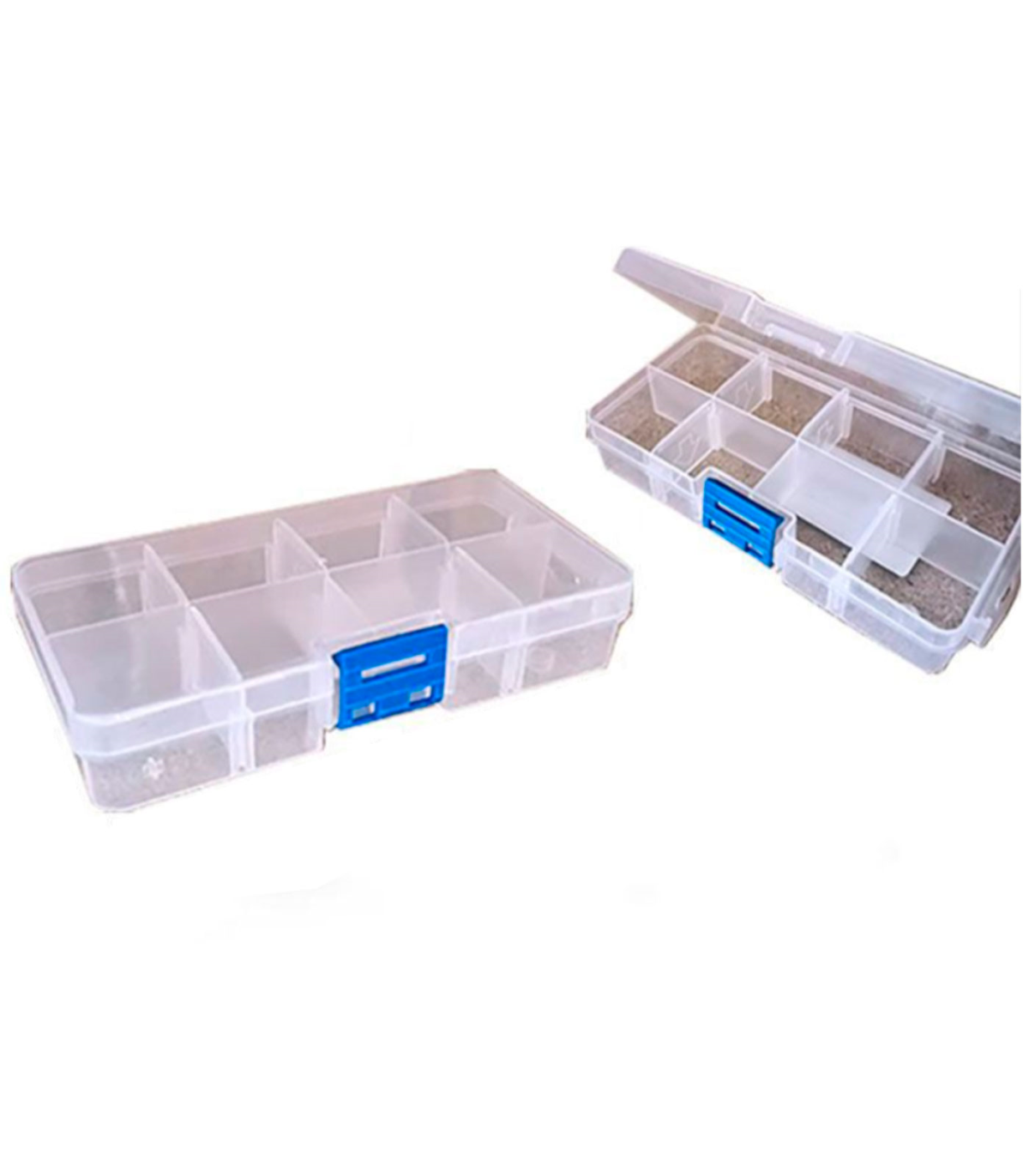 Caja organizadora multiusos nº 19 de plástico con separadores, 8