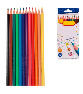 Tradineur - Caja de 24 ceras de colores para niños, material