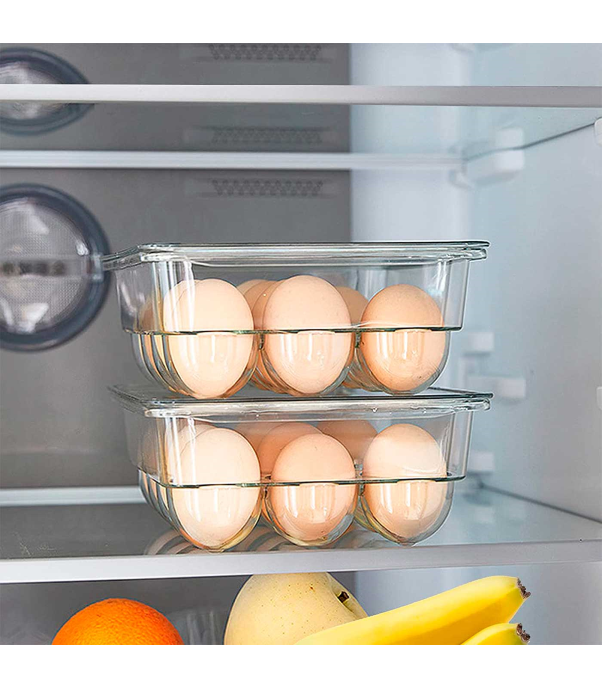 Huevera de plástico pequeña para 12 huevos - orden en casa