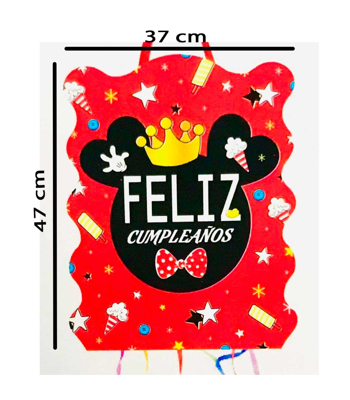Tradineur - Piñata de mickey para cumpleaños, cartón, para rellenar con  golosinas, chuches, niños, decoración infantil para fies
