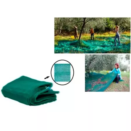 Tradineur - Malla para recogida aceitunas, polietileno de alta densidad, red de recolección de frutos, resistente y duradera, li
