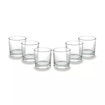 Tradineur - Vaso de chupito modelo "CoK" - Fabricado en cristal - Ideal para Servir licores, celebraciones, fiestas (Ø 5 x 4,5 c