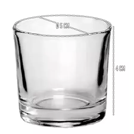 Tradineur - Vaso de chupito modelo "CoK" - Fabricado en cristal - Ideal para Servir licores, celebraciones, fiestas (Ø 5 x 4,5 c