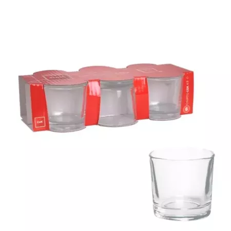 Tradineur - Vaso de chupito modelo "CoK" - Fabricado en cristal - Ideal para Servir licores, celebraciones, fiestas (Ø 5 x 4,5 c