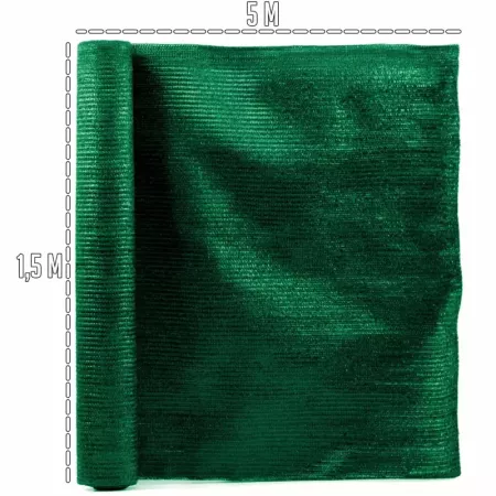Tradineur - Rollo de malla de sombreo tupida, cierre de ocultación de 120 g/m2, alta resistencia, tela para cercar jardines, fin