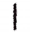 Tradineur - Boa de plumas, accesorio de disfraz, charlestón, años 20, carnaval, Halloween, fiesta temática, decoración (Negro, 2 metros)