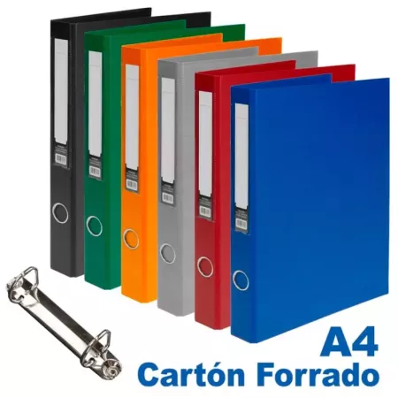 Archivador A4 2 Anillas Cartón Duro 4,5 cm Oficina Escolar