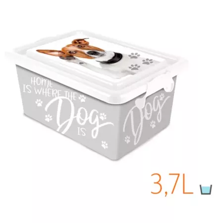Tradineur - Caja de plástico con cierres laterales de clip y tapa, cajón de almacenaje multiusos, ordenación, objetos, hogar, fa
