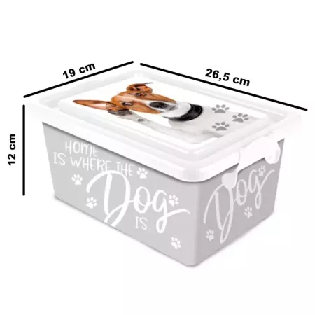 Tradineur - Caja de plástico con cierres laterales de clip y tapa, cajón de almacenaje multiusos, ordenación, objetos, hogar, fa