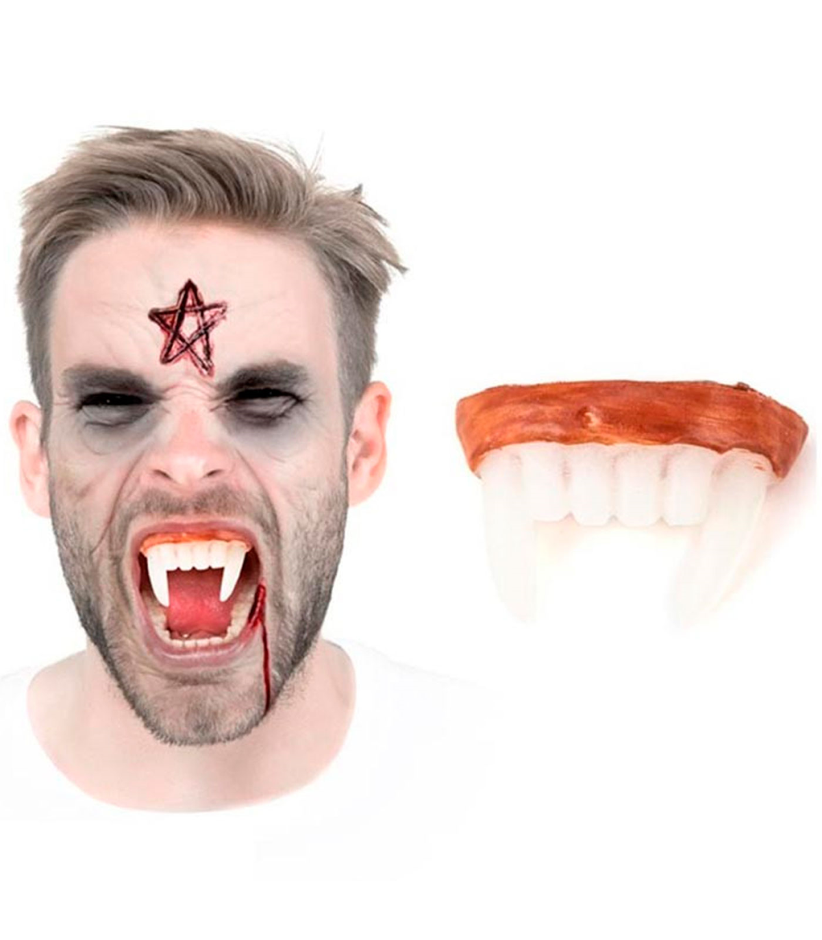 colmillos de dientes de vampiro diy prótesis dentales props disfraz de  halloween props fiesta ecológico resina
