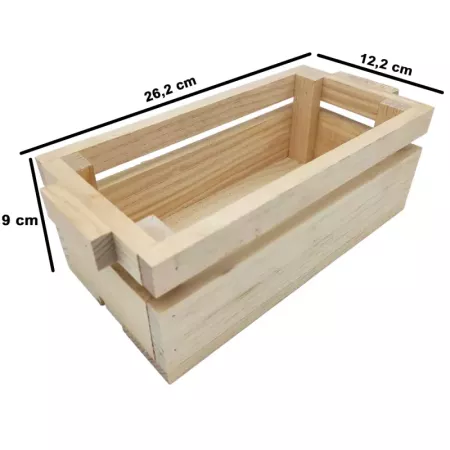 Tradineur - Set de 2 cajas de madera con asas, recipientes multiusos rectangulares, almacenaje de herramientas, accesorios de pi Tradineur - Set de 2 cajas de madera con asas, recipientes multiusos rectangulares, almacenaje de herramientas, accesorios de pi