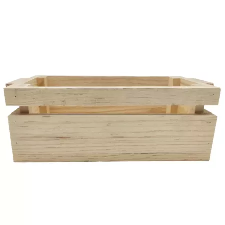 Tradineur - Set de 2 cajas de madera con asas, recipientes multiusos rectangulares, almacenaje de herramientas, accesorios de pi Tradineur - Set de 2 cajas de madera con asas, recipientes multiusos rectangulares, almacenaje de herramientas, accesorios de pi