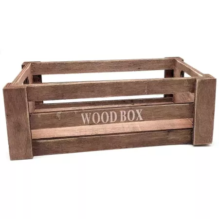 Set 2 Cajas Madera Asas Multiusos Organizador Marrón Set 2 Cajas Madera Asas Multiusos Organizador Marrón