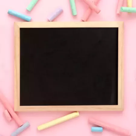 Pizarra Negra 30x40 cm con Tiza y Borrador Marco Madera