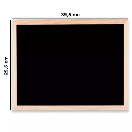 Pizarra Negra 30x40 cm con Tiza y Borrador Marco Madera