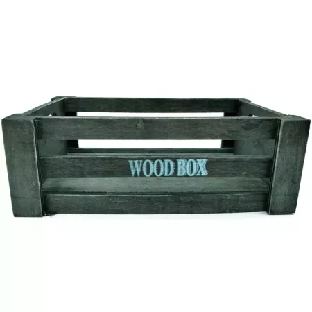 Tradineur - Caja de madera con asas "Wood Box" - Almacenamiento y organización - Caja Multiusos, Decoración, Herramientas, cocin Tradineur - Caja de madera con asas "Wood Box" - Almacenamiento y organización - Caja Multiusos, Decoración, Herramientas, cocin