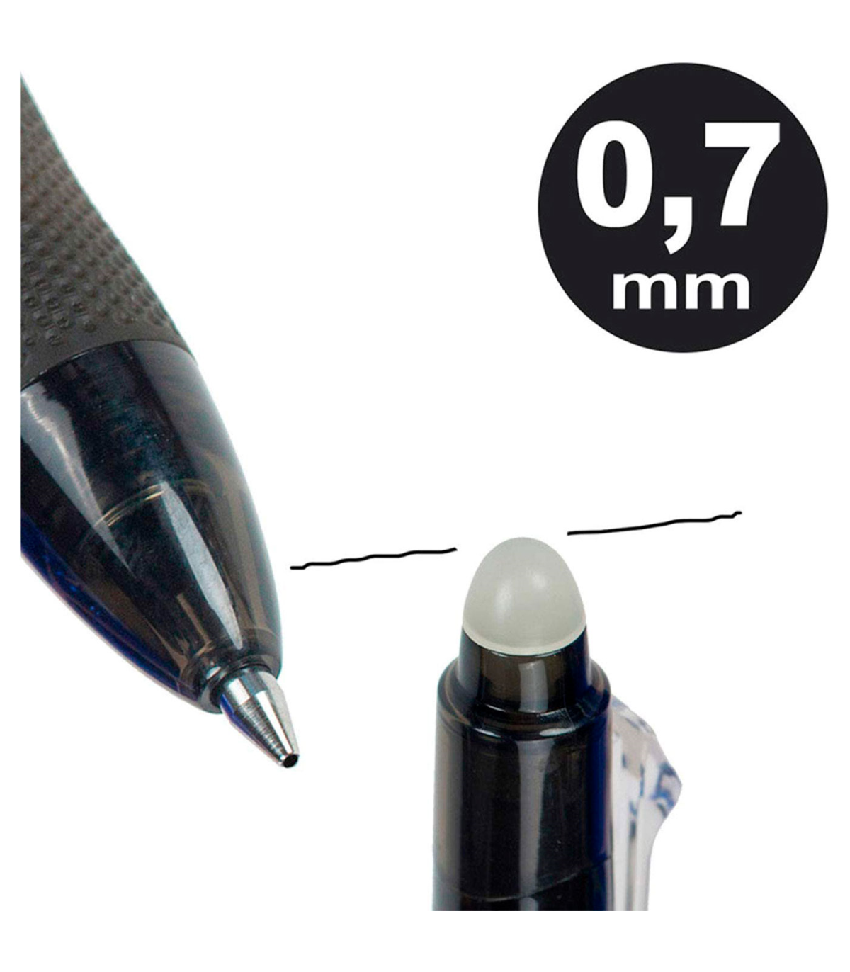 Tradineur - Pack de 6 bolígrafos retráctiles - Fabricado en