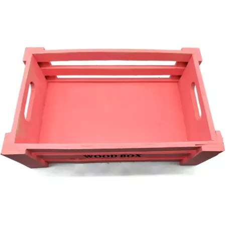 Tradineur - Caja de madera con asas "Wood Box" - Almacenamiento y organización - Caja Multiusos, Decoración, Herramientas, cocin Tradineur - Caja de madera con asas "Wood Box" - Almacenamiento y organización - Caja Multiusos, Decoración, Herramientas, cocin