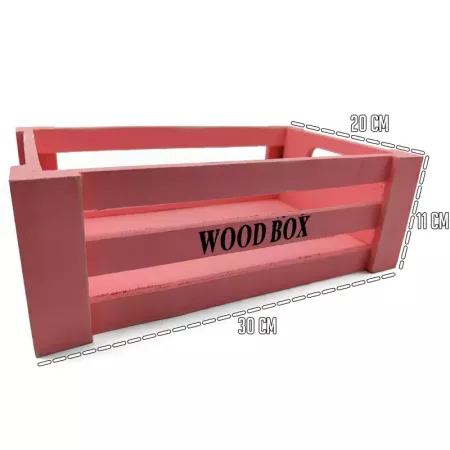 Tradineur - Caja de madera con asas "Wood Box" - Almacenamiento y organización - Caja Multiusos, Decoración, Herramientas, cocin Tradineur - Caja de madera con asas "Wood Box" - Almacenamiento y organización - Caja Multiusos, Decoración, Herramientas, cocin