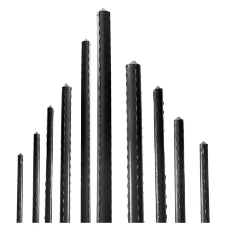 Tradineur - Pack de 12 tutores de Acero plastificado para Plantas de Ø 0,80 x 180 cm, Ideal para el Cuidado del jardín. Varillas