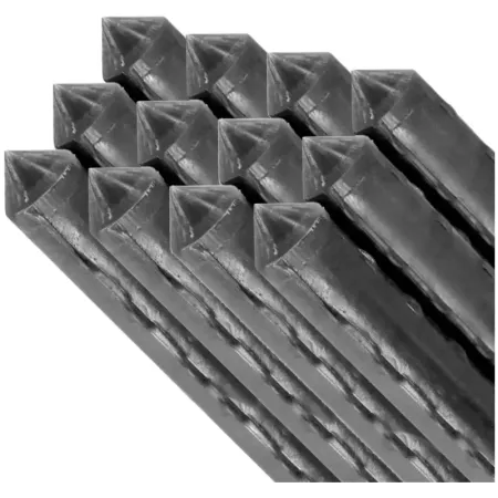 Tradineur - Pack de 12 tutores de Acero plastificado para Plantas de Ø 0,80 x 120 cm, Ideal para el Cuidado del jardín. Varillas