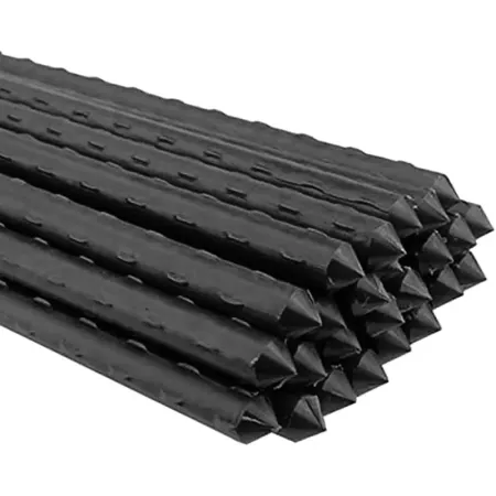 Tradineur - Pack de 12 tutores de Acero plastificado para Plantas de Ø 0,80 x 120 cm, Ideal para el Cuidado del jardín. Varillas