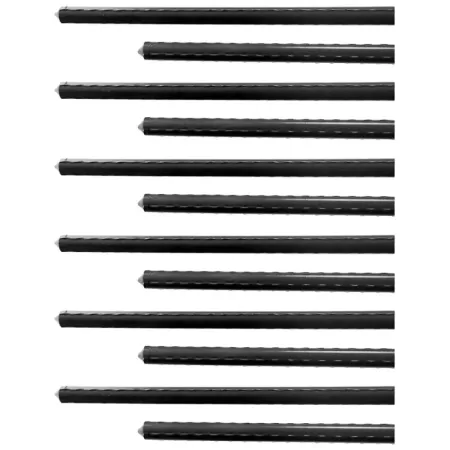 Tradineur - Pack de 12 tutores de Acero plastificado para Plantas de Ø 0,80 x 120 cm, Ideal para el Cuidado del jardín. Varillas