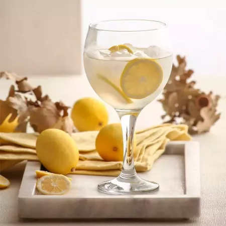 Tradineur - Set de 6 copas de cristal Misket para vino, combinados, cócteles, champán, agua, aptas para lavavajillas, elegantes,