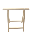 Tradineur - Caballete de madera plegable para carpintería 65 x 75 cm, bricolaje, soporte montar tableros, cortar madera, taller
