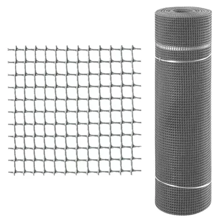 Malla Plástica Gris 0,5x5m para Jardín y Gallinero