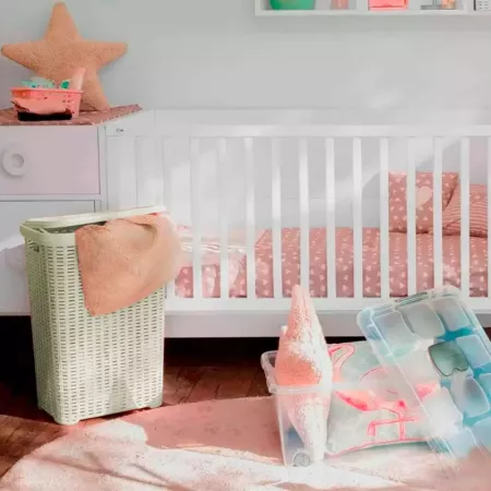 Tradineur - Cesto para ropa sucia con asas y tapa, pongotodo rattan de plástico, cubo para colada, imitación mimbre, hogar (Beig Tradineur - Cesto para ropa sucia con asas y tapa, pongotodo rattan de plástico, cubo para colada, imitación mimbre, hogar (Beig