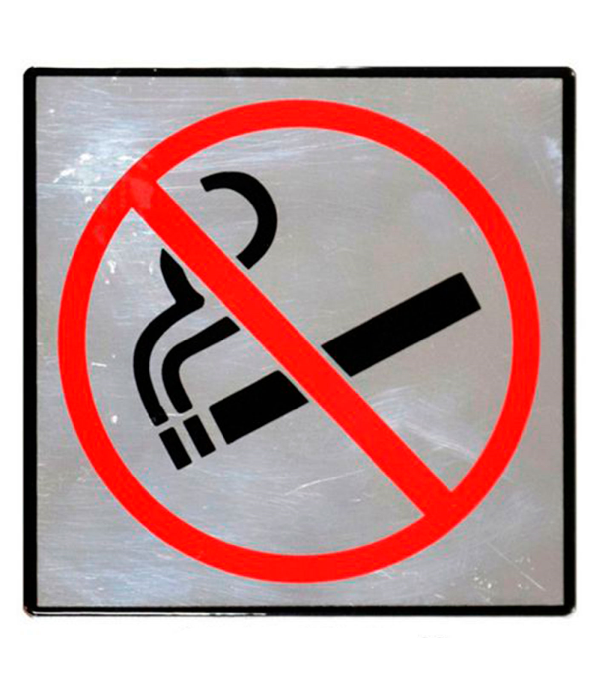 Tradineur - Señal de prohibido fumar, aluminio, pegatina cuadrada