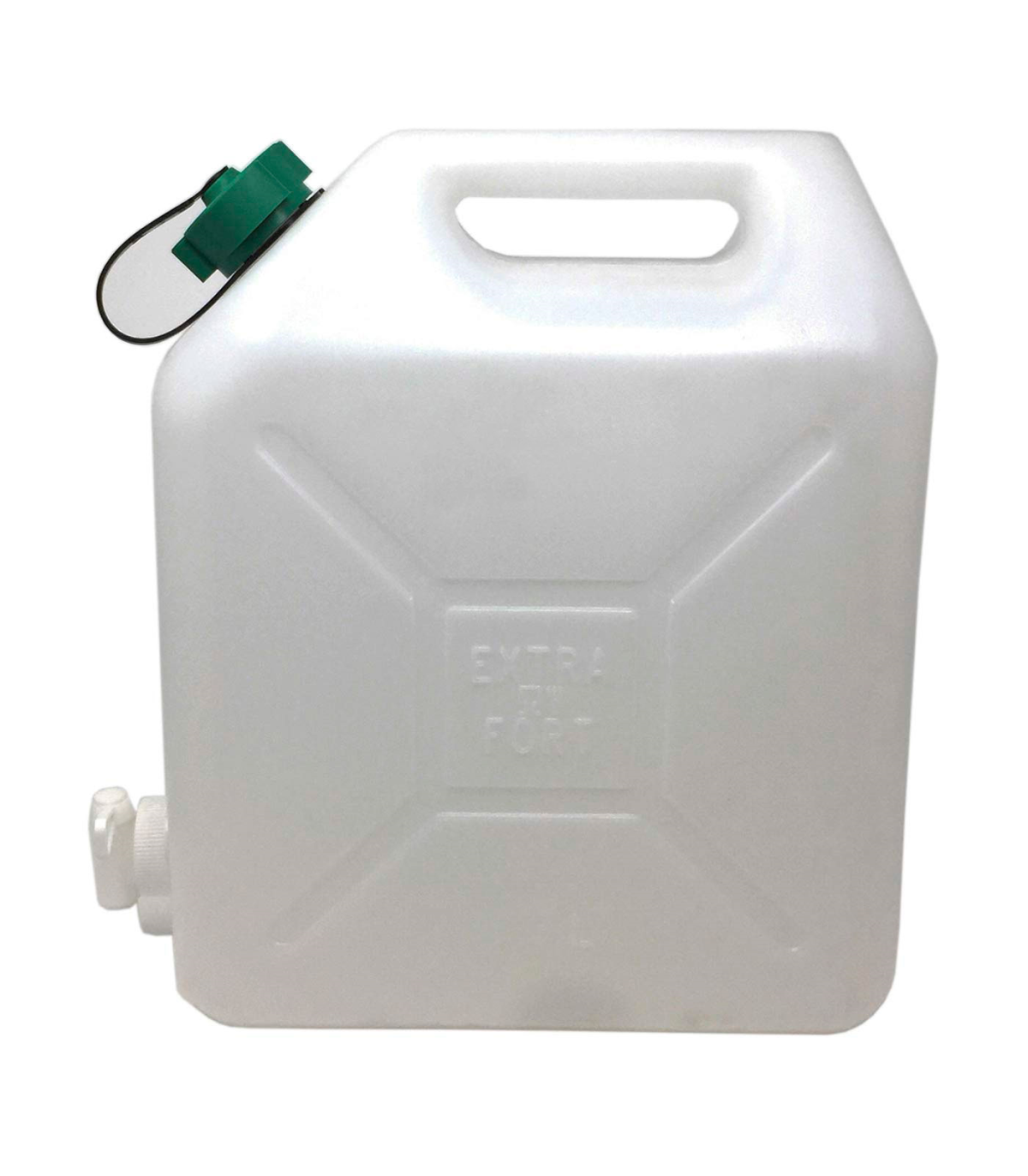 Tanque de agua 20 litros con grifo, 44 x 17 x 36 cm, bidón, garrafa, jarra,  dispensador de agua, bebidas, recipiente, contenedor