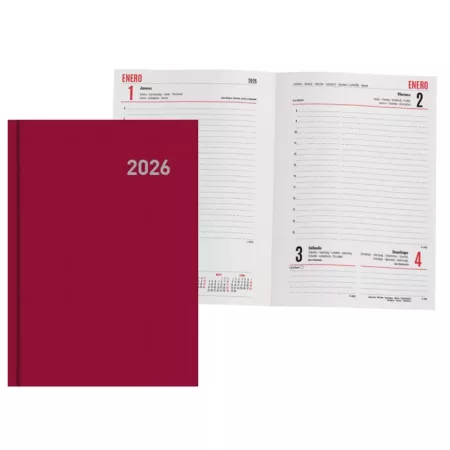 Agenda 2026 París Granate Día por Página 21x15 cm Agenda 2026 París Granate Día por Página 21x15 cm