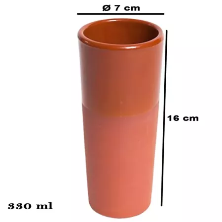 Vaso Artesanal de Barro 330 ml | Tradición y Estilo