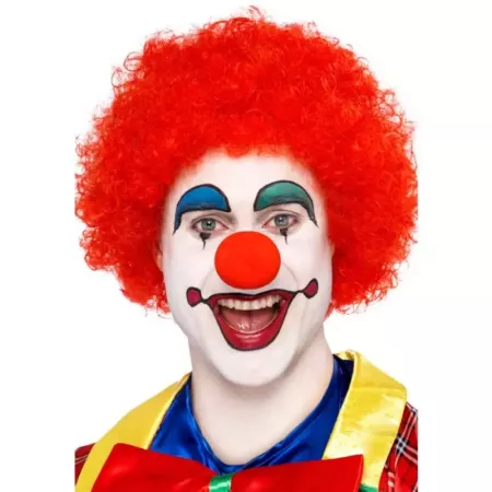 Tradineur - Peluca roja de payaso, fibra sintética, unisex, complemento para disfraz de carnaval, Halloween, cosplay, fiestas de