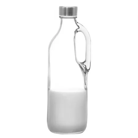 Botella de Cristal 1L con Asa y Tapa Antigoteo Durable Botella de Cristal 1L con Asa y Tapa Antigoteo Durable