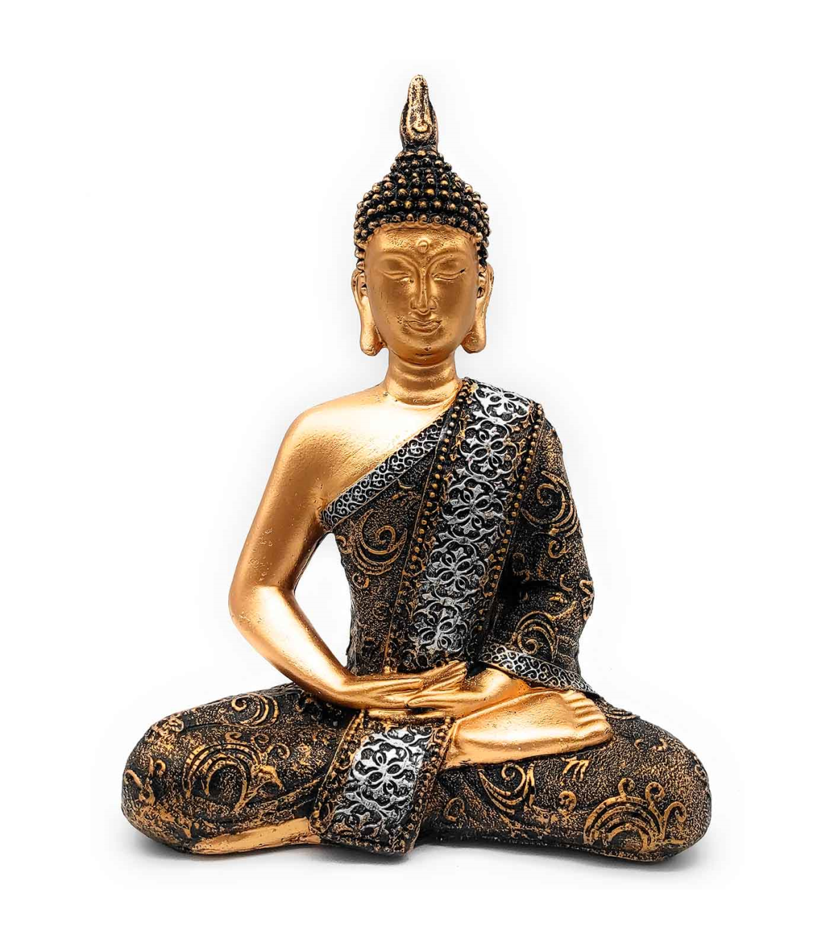 Figura de buda sentado meditando con base de hoja y velas, resina, estatua  de buda decorativa, meditación, decoración zen del ho