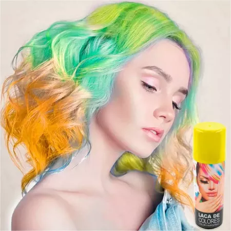 Tradineur - Laca para pelo en spray para halloween - Cantidad: 125 ml - Accesorio para disfraz de carnaval, fiestas, cosplay, cu