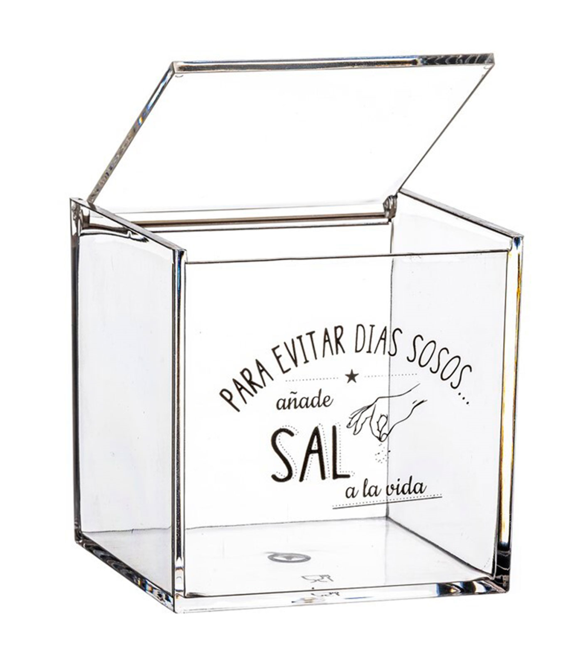 Tradineur - Set de salero y azucarero con tapa, metacrilato transparente,  recipientes para guardar sal y azúcar, condimentos de
