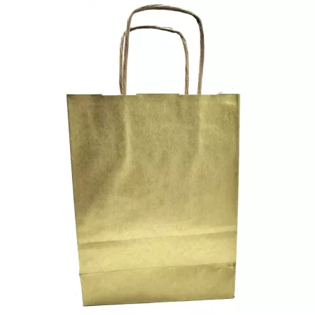 Pack 50 Bolsas Kraft Oro XS 18x24 cm para Regalos Navidad Pack 50 Bolsas Kraft Oro XS 18x24 cm para Regalos Navidad