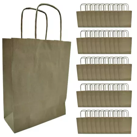 Pack 50 Bolsas Kraft S 24x32 cm Natural - Perfectas Regalos Pack 50 Bolsas Kraft S 24x32 cm Natural - Perfectas Regalos