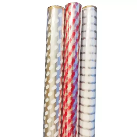 Pack 3 Rollos Plástico Transparente Decorado 70x150 cm Pack 3 Rollos Plástico Transparente Decorado 70x150 cm