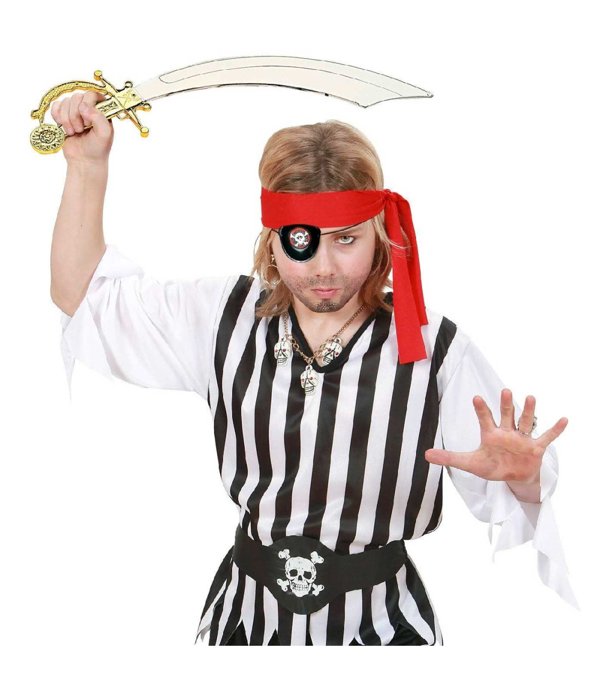 Tradineur - Espada pirata de espuma eva, sable de juguete para niños,  complemento de disfraz de corsario, carnaval, Halloween, c
