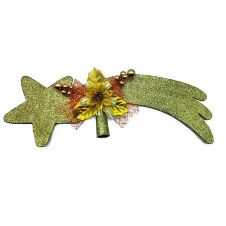Estrella Cometa con Flor 35 cm para Árbol de Navidad Color Surtido