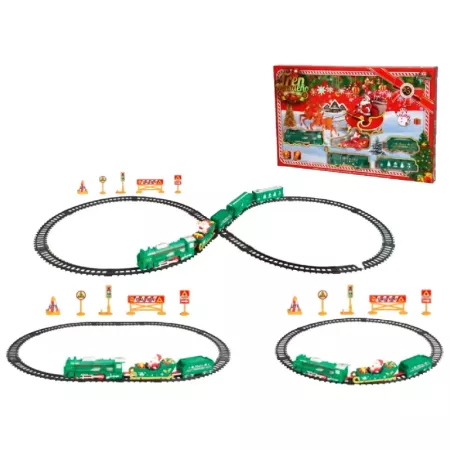 Tren Navideño 25 Piezas con Raíl 91 cm - Diversión Festiva