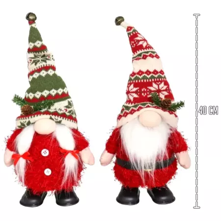 Gnomo Navideño LED 40 cm | Decoración Original y Brillante